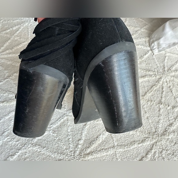 Jessica Simpson Chassie Suede Leather Fringe Booties - Picture 7 of 8